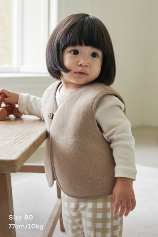 Teddy Fleece Reversible Vest [3-30M]