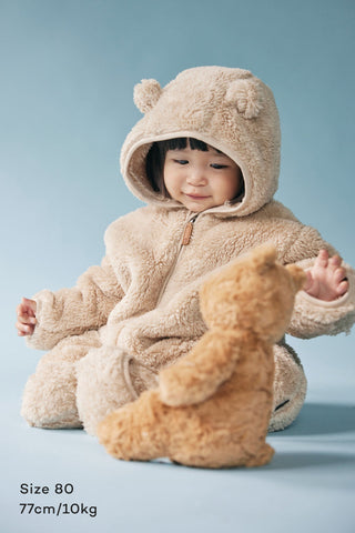 Teddy Bear Fleece Romper [9-30M]