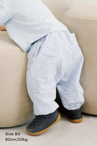 Relaxed Gingham Pull-On Pants