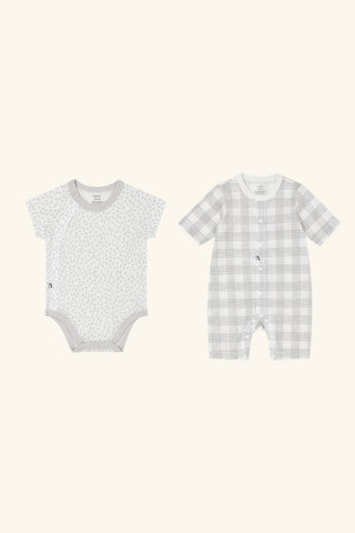 Cotton Mesh Bodysuit & Romper [Available in 3–18M]