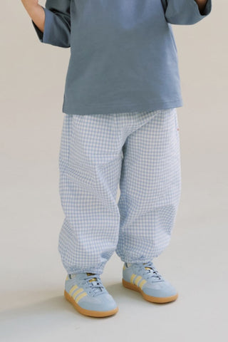 Relaxed Gingham Pull-On Pants