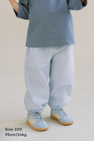 Relaxed Gingham Pull-On Pants