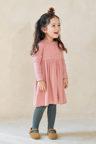 Soft Modal Ribbed Dress (1-6Y)