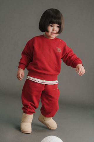 [Set] Butter Cotton Fleece-Lined Sweatsuit Set