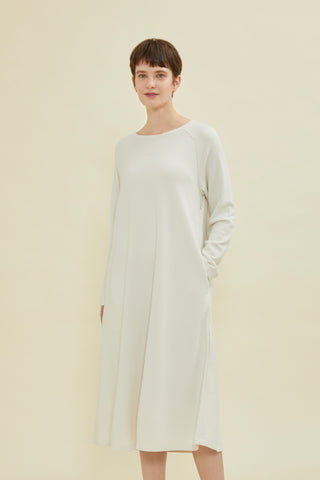 Fleece-Lined Flare Sweatshirt Nursing Dress