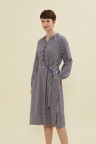 [SALE] Flannel Plaid Button Down Nursing Dress